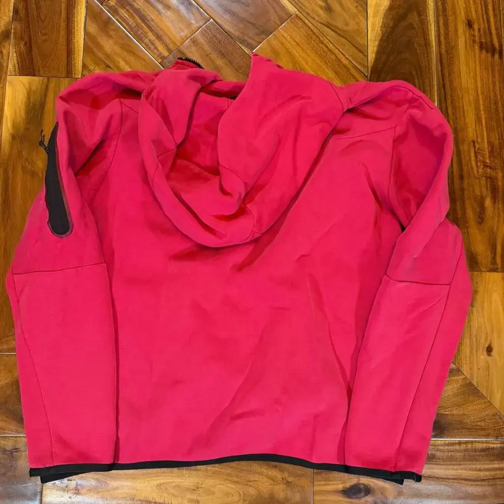 Nike Sportswear Tech Fleece Full-Zip Colorblock Hoodie Very Berry/Black Pink XL